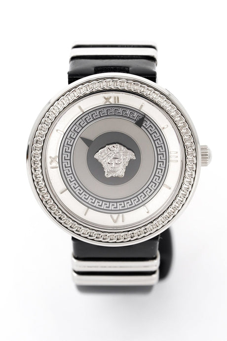 Versace Ladies Watch V Metal Patent Black VLC010014 - Watches & Crystals
