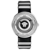 Versace Ladies Watch V Metal Patent Black VLC010014 - Watches & Crystals