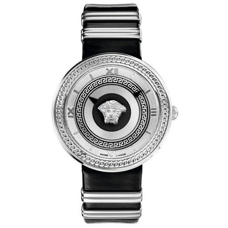 Versace Ladies Watch V Metal Patent Black VLC010014 - Watches & Crystals