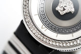 Versace Ladies Watch V Metal Patent Black VLC010014 - Watches & Crystals