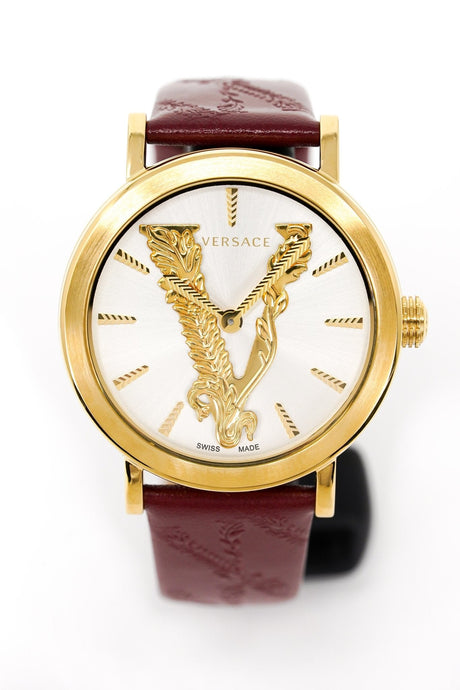 Versace Ladies Watch Virtus IP Gold Maroon VEHC00219 - Watches & Crystals