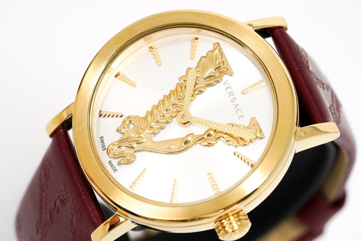 Versace Ladies Watch Virtus IP Gold Maroon VEHC00219 - Watches & Crystals