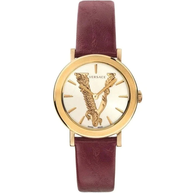 Versace Ladies Watch Virtus IP Gold Maroon VEHC00219 - Watches & Crystals