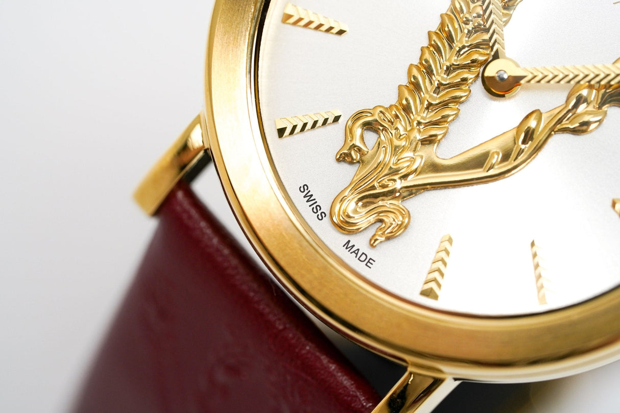 Versace Ladies Watch Virtus IP Gold Maroon VEHC00219 - Watches & Crystals