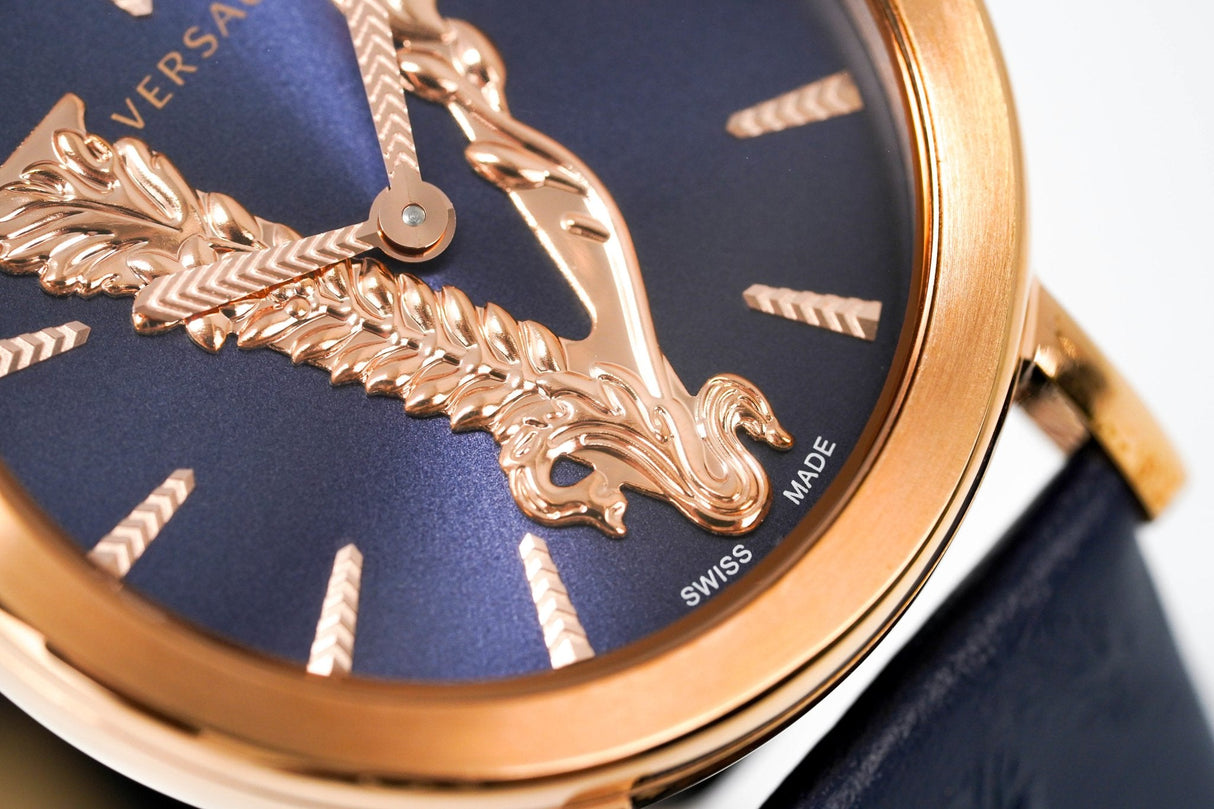 Versace Ladies Watch Virtus IP Rose Gold Blue VEHC00419 - Watches & Crystals