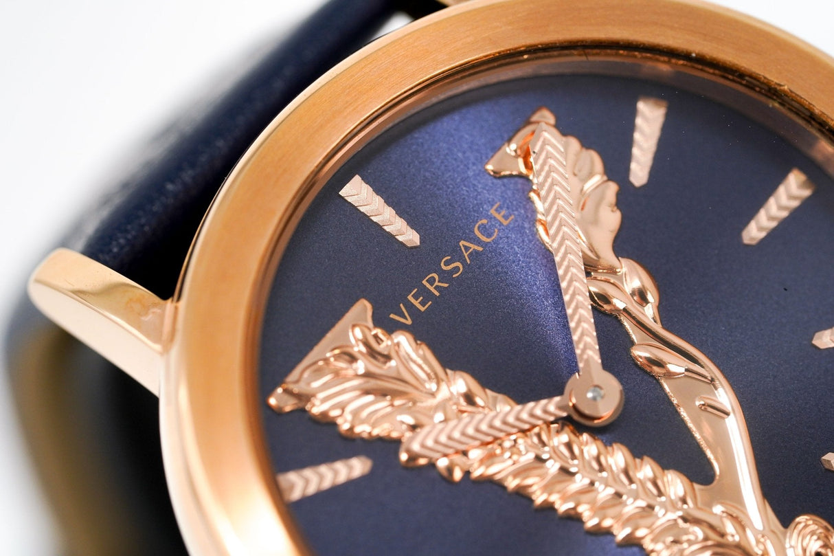 Versace Ladies Watch Virtus IP Rose Gold Blue VEHC00419 - Watches & Crystals