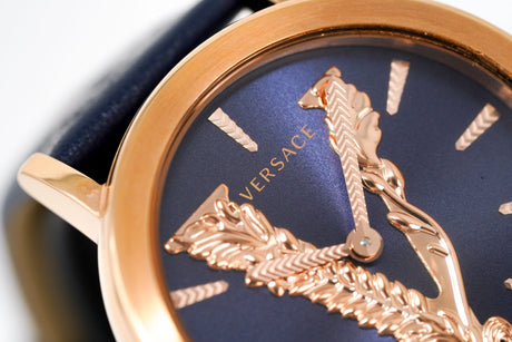 Versace Ladies Watch Virtus IP Rose Gold Blue VEHC00419 - Watches & Crystals