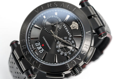 Versace Men's Chronograph Watch Aion Gold Black VBR030017 - Watches & Crystals