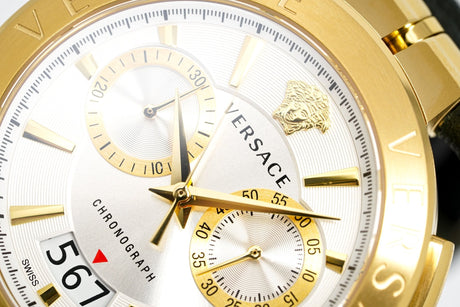 Versace Men's Chronograph Watch Aion Gold Green VBR020017 - Watches & Crystals