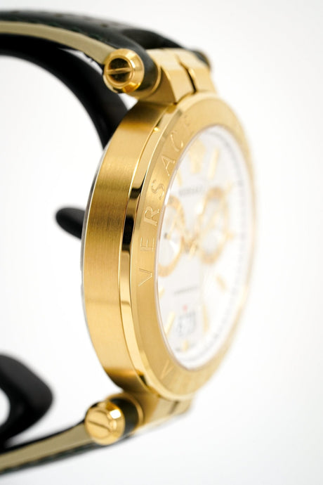 Versace Men's Chronograph Watch Aion Gold Green VBR020017 - Watches & Crystals