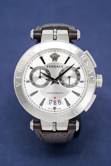 Versace Men's Chronograph Watch Aion Steel VBR010017 - Watches & Crystals