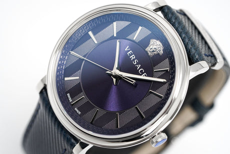 Versace Men's V-Circle Watch Blue VE5A00120 - Watches & Crystals