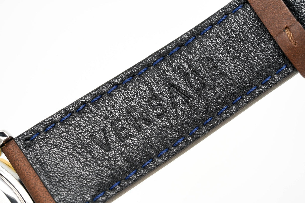 Versace Men's Watch Hellenyium GMT Blue Leather V11080017 - Watches & Crystals