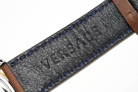 Versace Men's Watch Hellenyium GMT Blue Leather V11080017 - Watches & Crystals