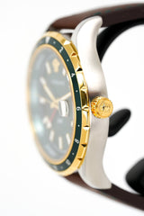 Versace Men's Watch Hellenyium GMT Green Leather V11090017 - Watches & Crystals