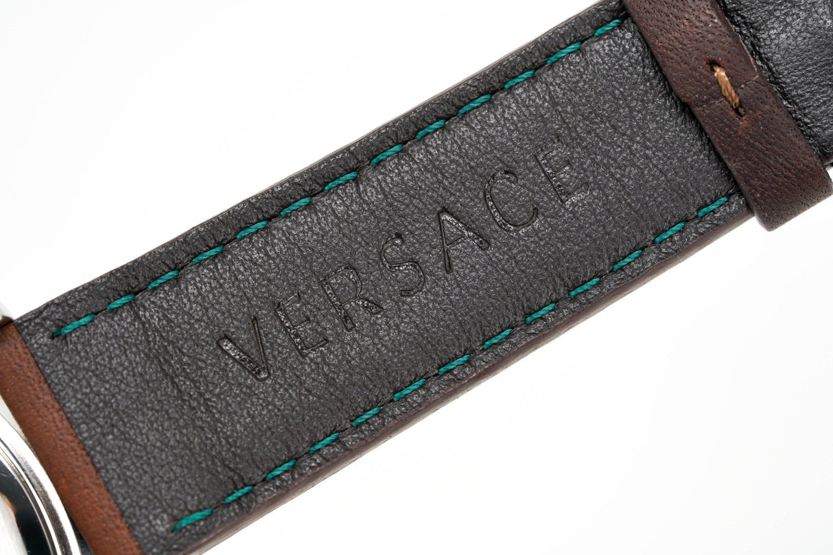 Versace Men's Watch Hellenyium GMT Green Leather V11090017 - Watches & Crystals