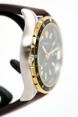 Versace Men's Watch Hellenyium GMT Green Leather V11090017 - Watches & Crystals