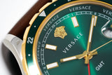 Versace Men's Watch Hellenyium GMT Green Leather V11090017 - Watches & Crystals