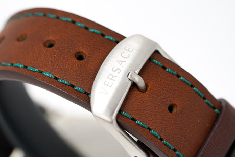 Versace Men's Watch Hellenyium GMT Green Leather V11090017 - Watches & Crystals