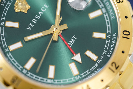 Versace Men's Watch Hellenyium GMT Two-Tone Green V11050015 - Watches & Crystals