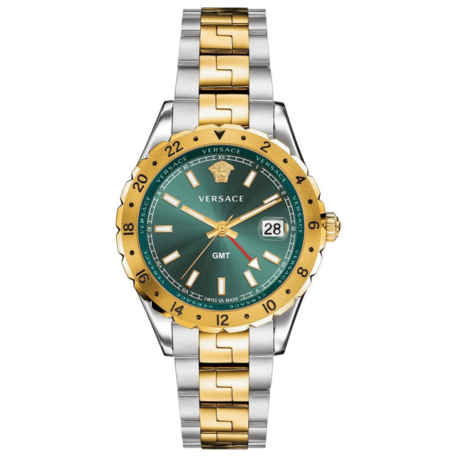Versace Men's Watch Hellenyium GMT Two-Tone Green V11050015 - Watches & Crystals