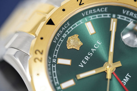 Versace Men's Watch Hellenyium GMT Two-Tone Green V11050015 - Watches & Crystals