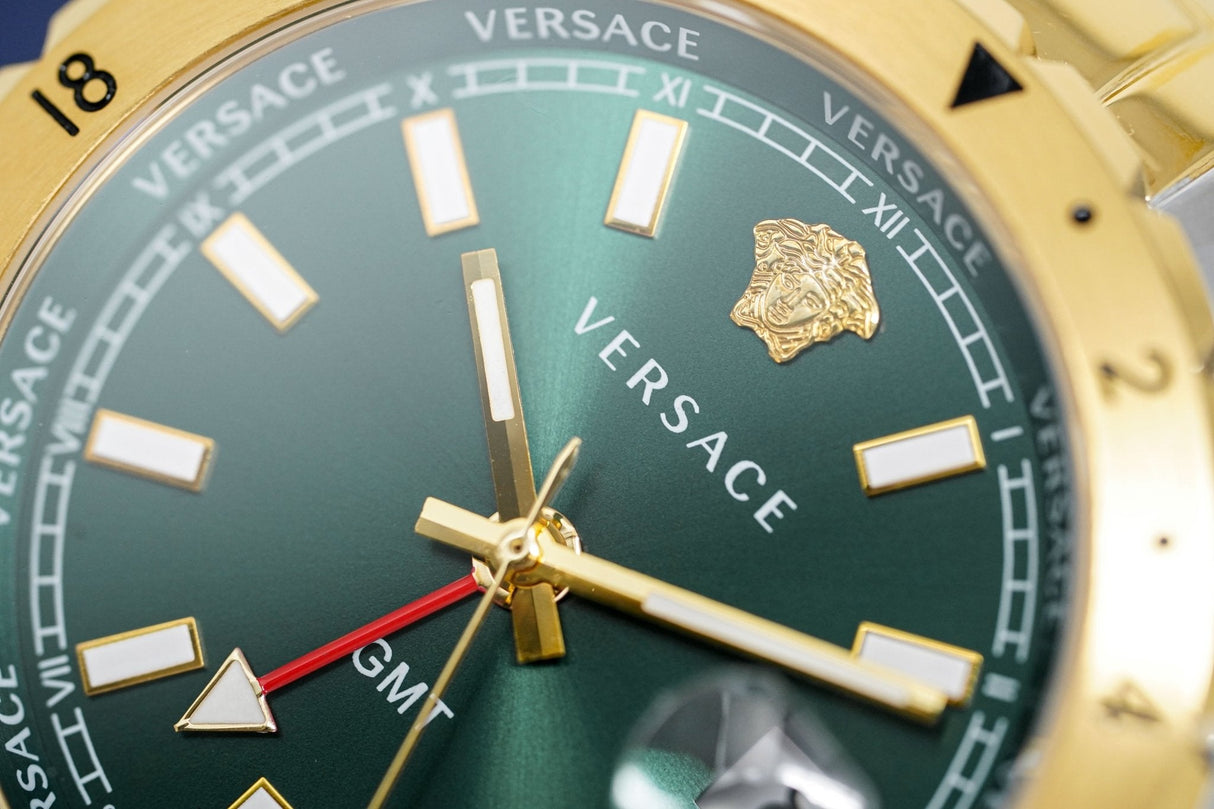 Versace Men's Watch Hellenyium GMT Two-Tone Green V11050015 - Watches & Crystals