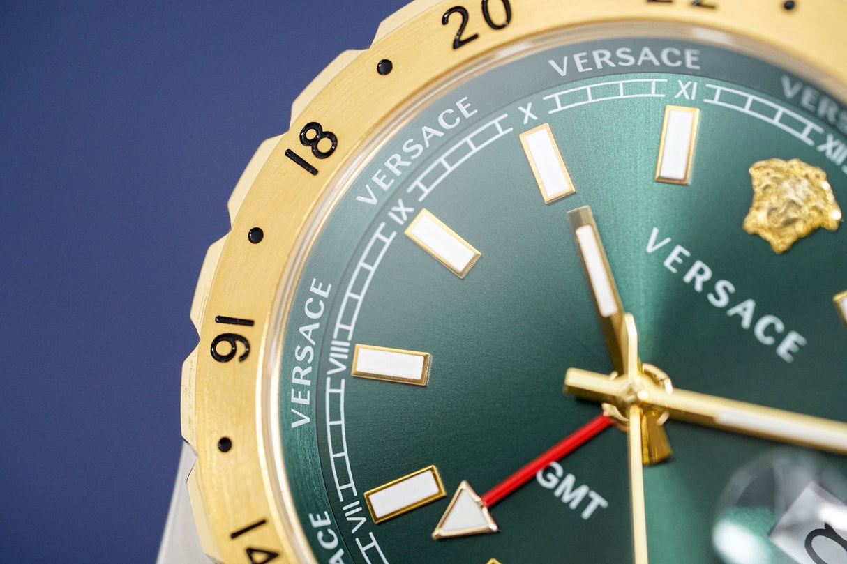 Versace Men's Watch Hellenyium GMT Two-Tone Green V11050015 - Watches & Crystals