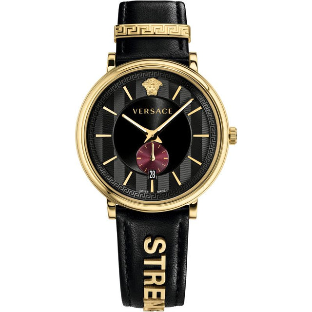 Versace Men's Watch V-Circle Gold Black VBQ050017 - Watches & Crystals