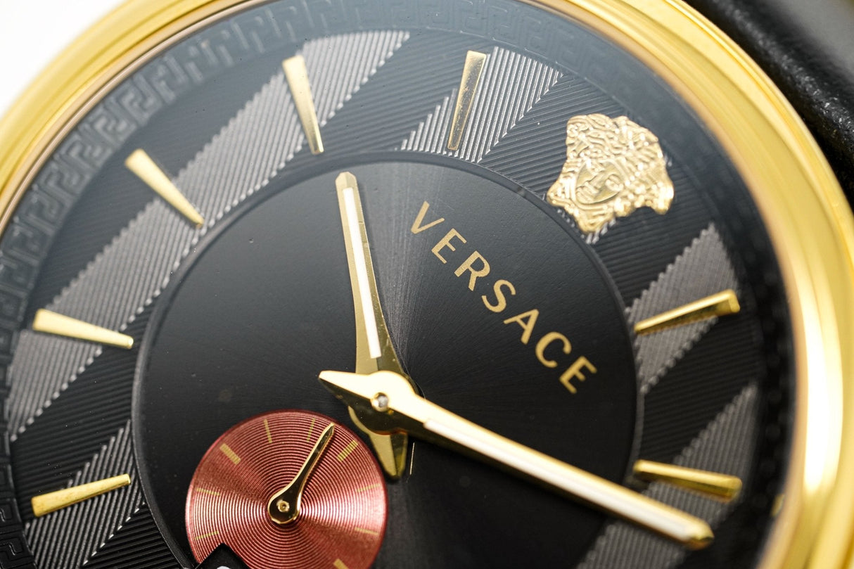 Versace Men's Watch V-Circle Gold Black VBQ050017 - Watches & Crystals