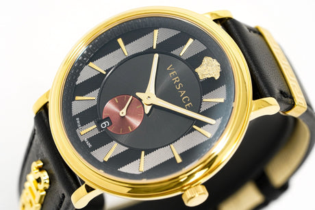 Versace Men's Watch V-Circle Gold Black VBQ050017 - Watches & Crystals