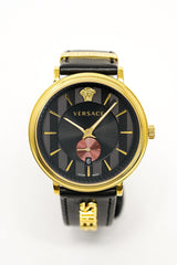 Versace Men's Watch V-Circle Gold Black VBQ050017 - Watches & Crystals