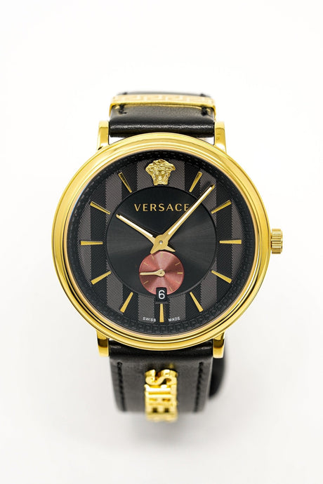 Versace Men's Watch V-Circle Gold Black VBQ050017 - Watches & Crystals