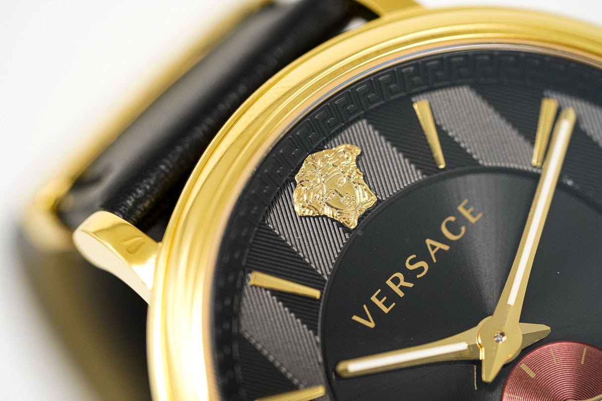 Versace Men's Watch V-Circle Gold Black VBQ050017 - Watches & Crystals