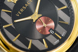 Versace Men's Watch V-Circle Gold Black VBQ050017 - Watches & Crystals