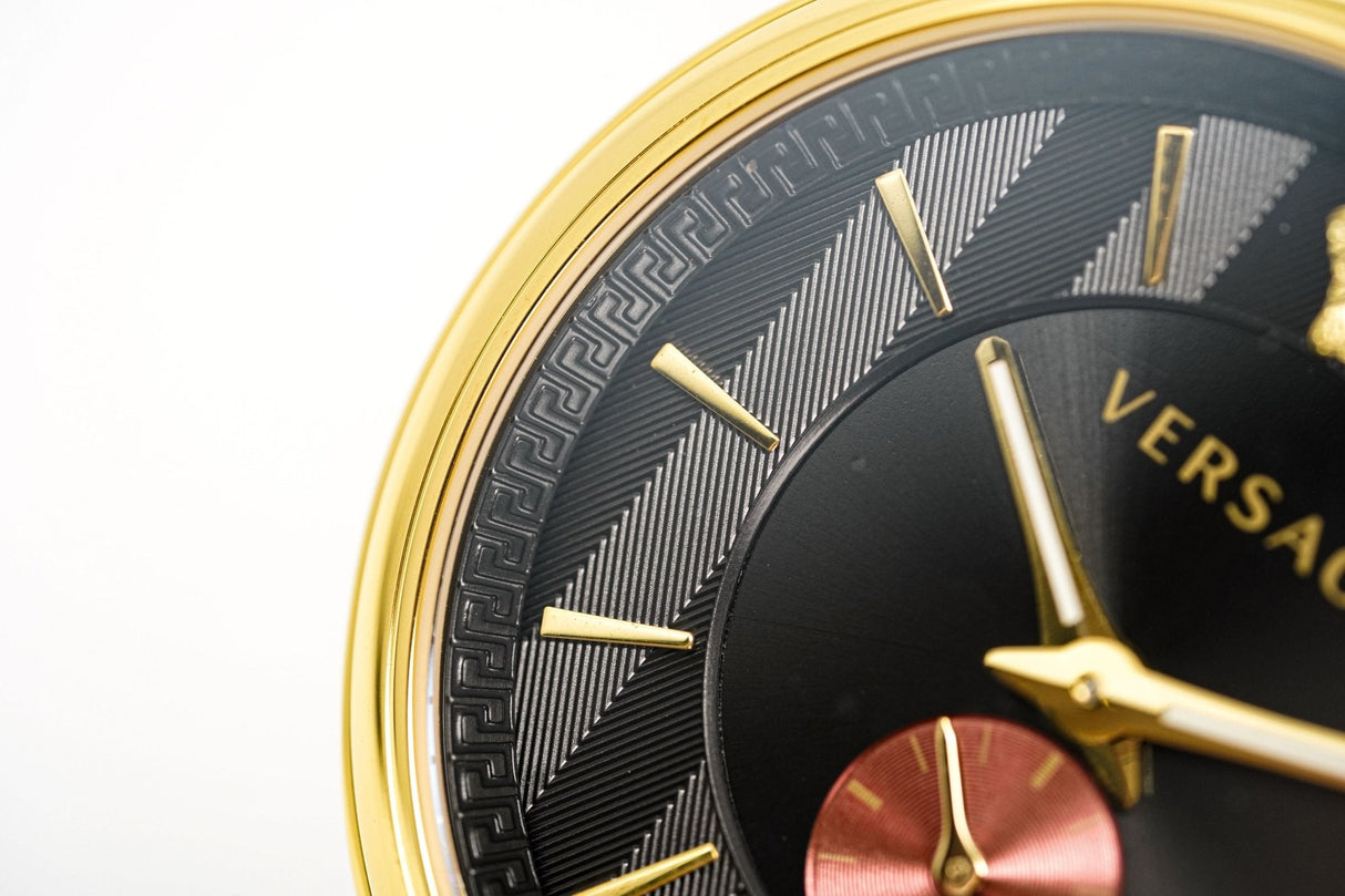 Versace Men's Watch V-Circle Gold Black VBQ050017 - Watches & Crystals