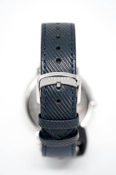 Versace Men's Watch V-Circle Small Seconds Blue VEBQ01018 - Watches & Crystals