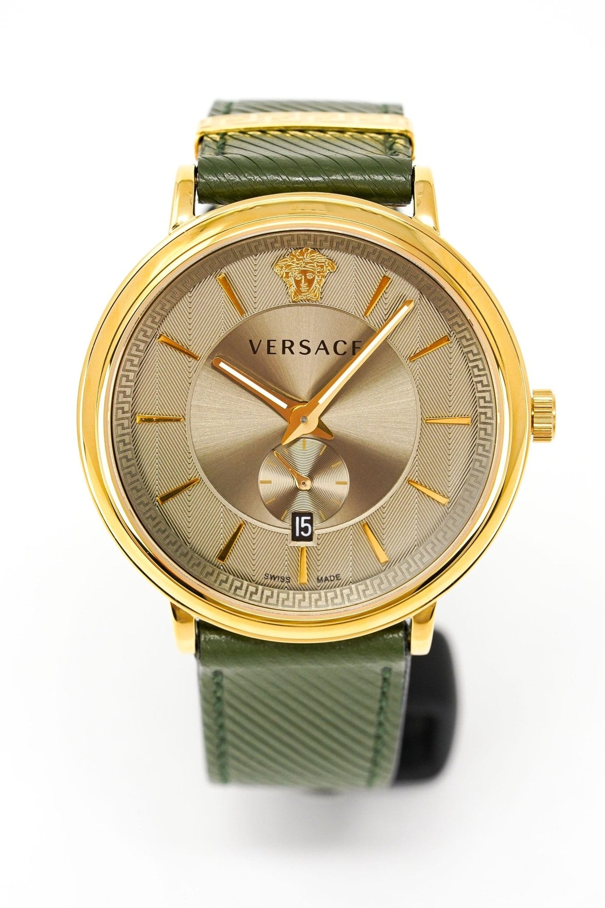 Versace Men's Watch V-Circle Small Seconds Green VBQ030017 - Watches & Crystals