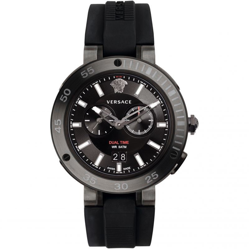 Versace Men's Watch V-Extreme Pro Dual Time Black VCN020017 - Watches & Crystals