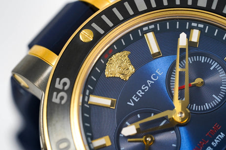 Versace Men's Watch V-Extreme Pro Dual Time Blue VCN010017 - Watches & Crystals