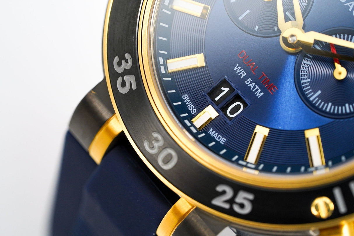 Versace Men's Watch V-Extreme Pro Dual Time Blue VCN010017 - Watches & Crystals