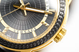 Versace Men's Watch Viamond Gold Black Leather VEPO00320 - Watches & Crystals