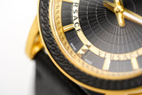 Versace Men's Watch Viamond Gold Black Leather VEPO00320 - Watches & Crystals