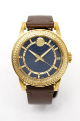 Versace Men's Watch Viamond Gold Brown Leather VEPO00220 - Watches & Crystals