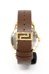 Versace Men's Watch Viamond Gold Brown Leather VEPO00220 - Watches & Crystals