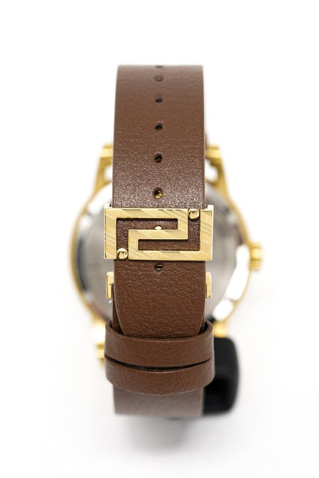 Versace Men's Watch Viamond Gold Brown Leather VEPO00220 - Watches & Crystals
