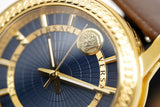 Versace Men's Watch Viamond Gold Brown Leather VEPO00220 - Watches & Crystals