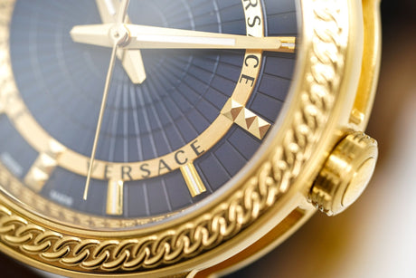 Versace Men's Watch Viamond Gold Brown Leather VEPO00220 - Watches & Crystals