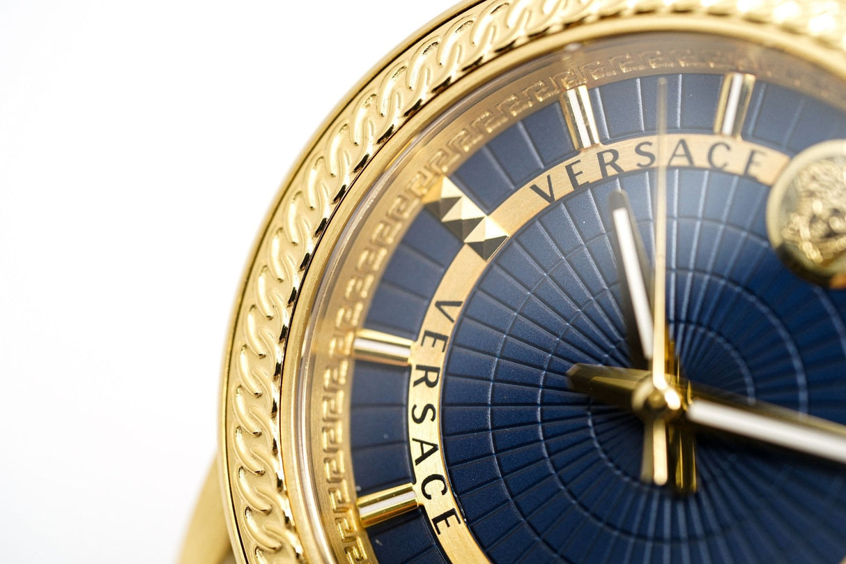 Versace Men's Watch Viamond Gold Brown Leather VEPO00220 - Watches & Crystals