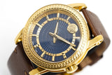 Versace Men's Watch Viamond Gold Brown Leather VEPO00220 - Watches & Crystals